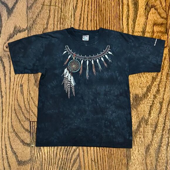 Vintage Stone Washed Native American Dream Catcher T Shirt - Picture 1 of 5